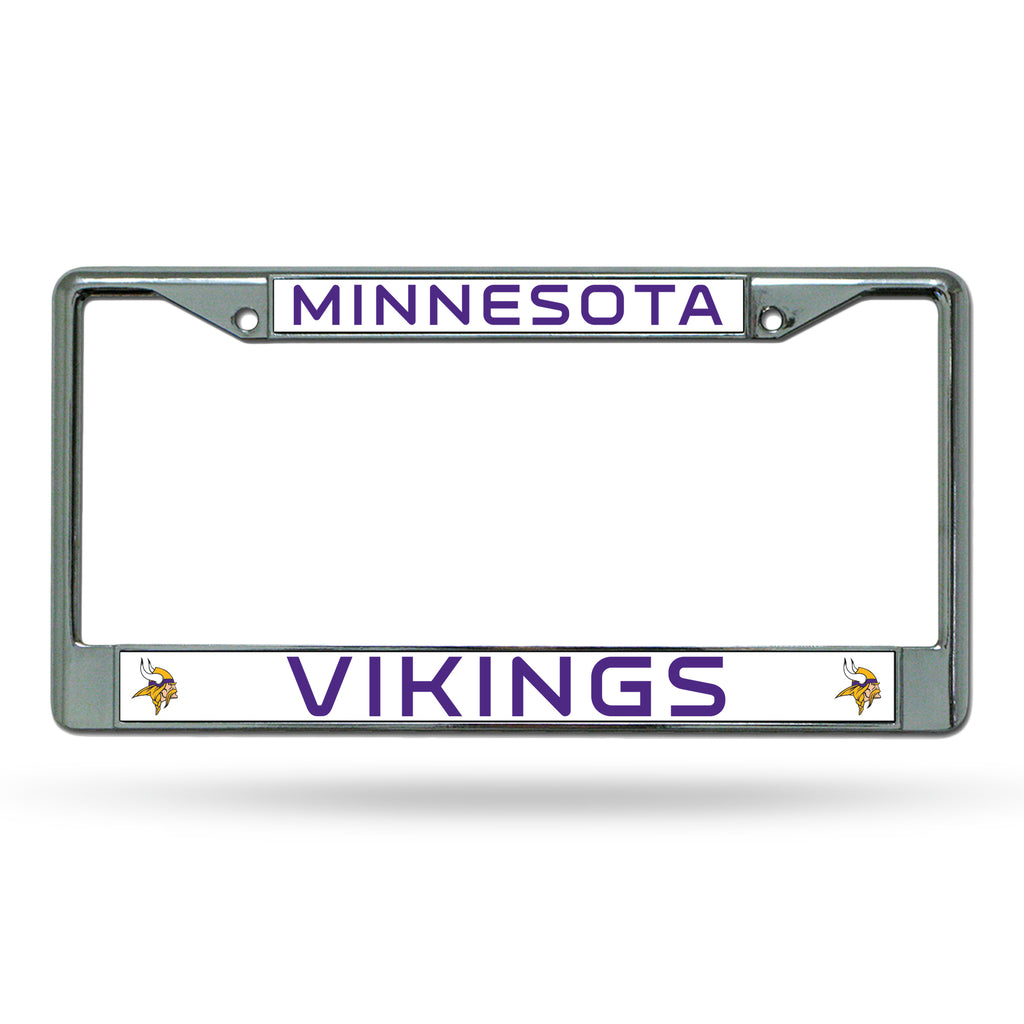 Rico NFL Minnesota Vikings Auto Tag Chrome Frame FC