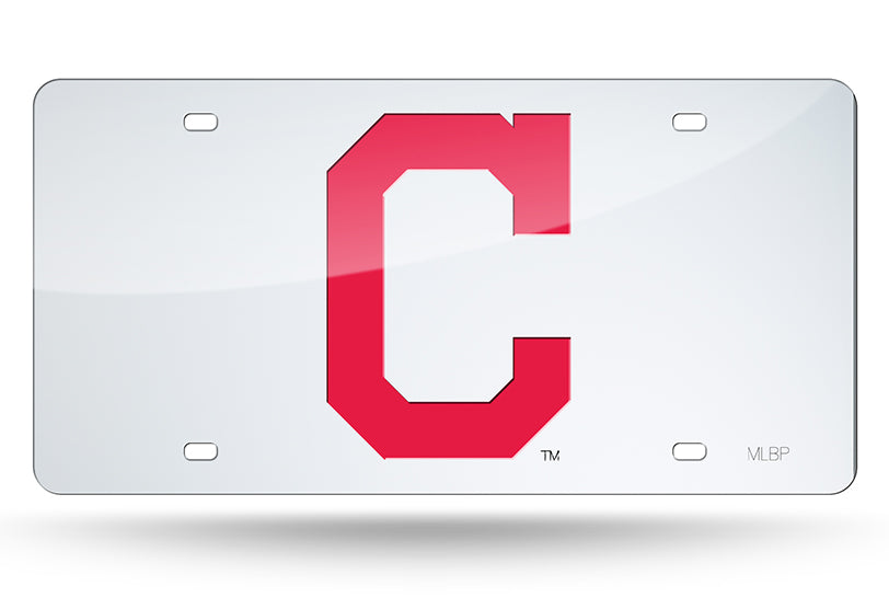Rico MLB Cleveland Indians Laser Cut Mirror Auto Tag Car License Plate LZS