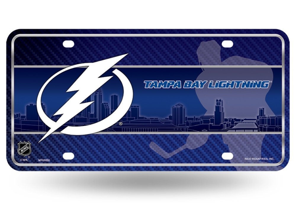 Rico NHL Tampa Bay Lightning Auto Metal Tag Car License Plate MTG
