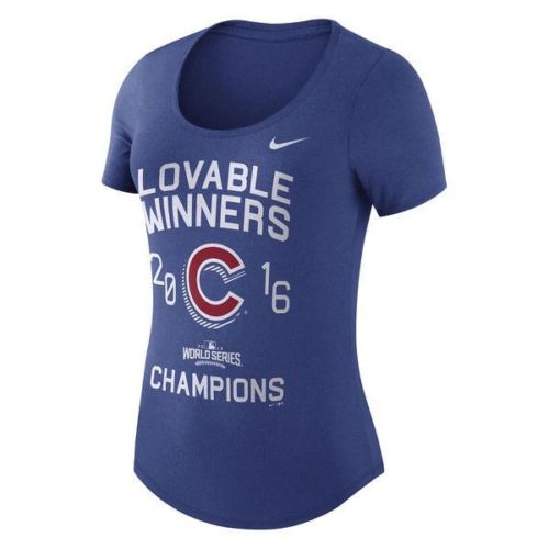 Nike MLB Women's Chicago Cubs 2016 World Series Lovable Winners T-Shirt