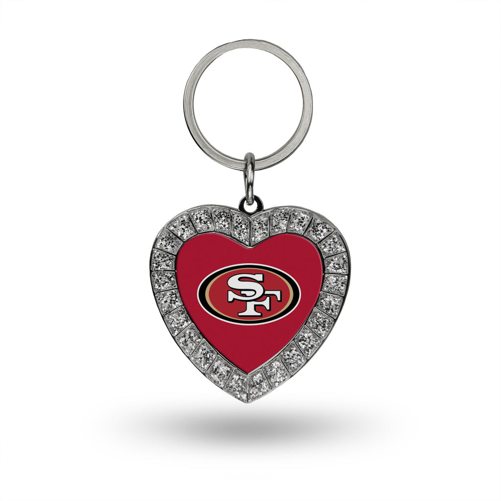 Rico NFL San Francisco 49ers Rhinestone Heart Key Chain