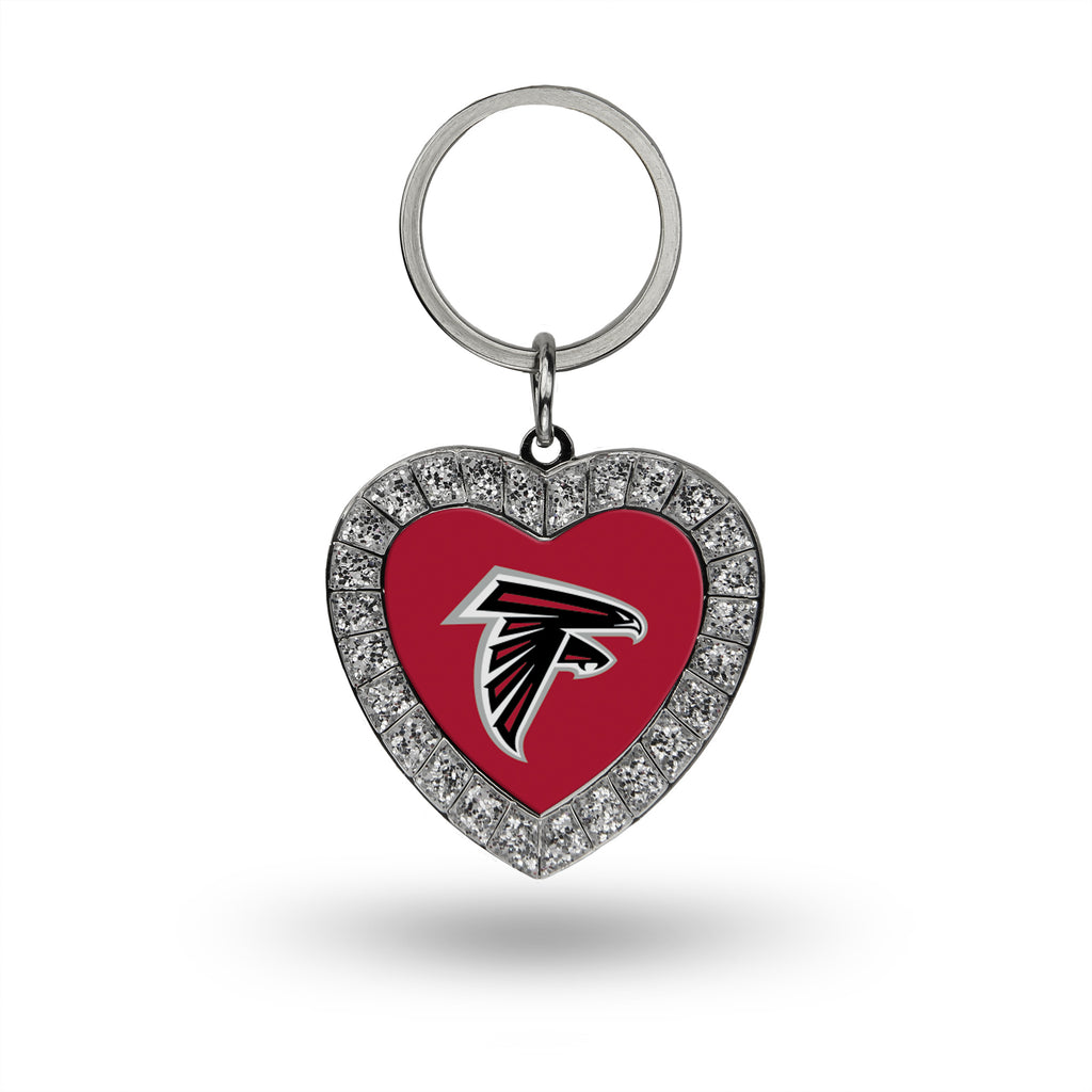 Rico NFL Atlanta Falcons Rhinestone Heart Key Chain