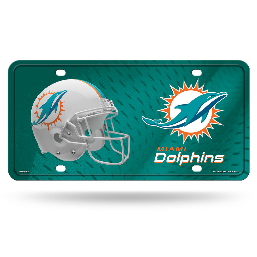 Rico NFL Miami Dolphins Auto Metal Tag Car License Plate MTG