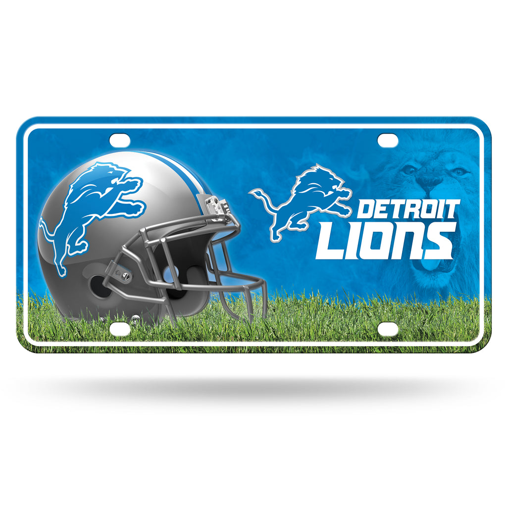 football helmet car tags Rico NFL Detroit Lions Auto Metal Tag Car License Plate MTG