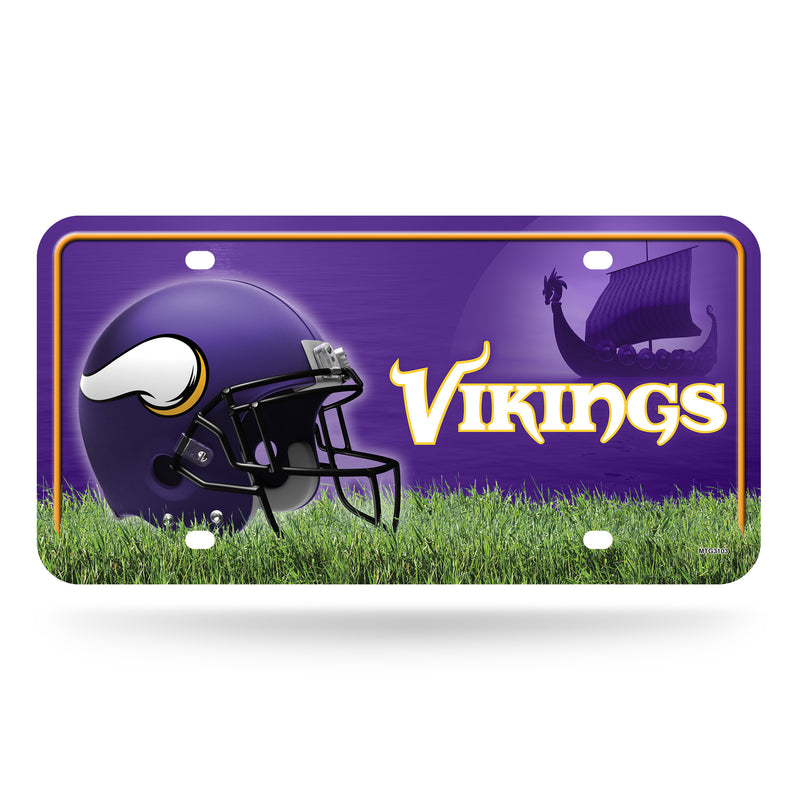 Rico Industries NFL Minnesota Vikings Skol Metal Auto Tag 8.5 x 11 -  Great for Truck/Car/SUV