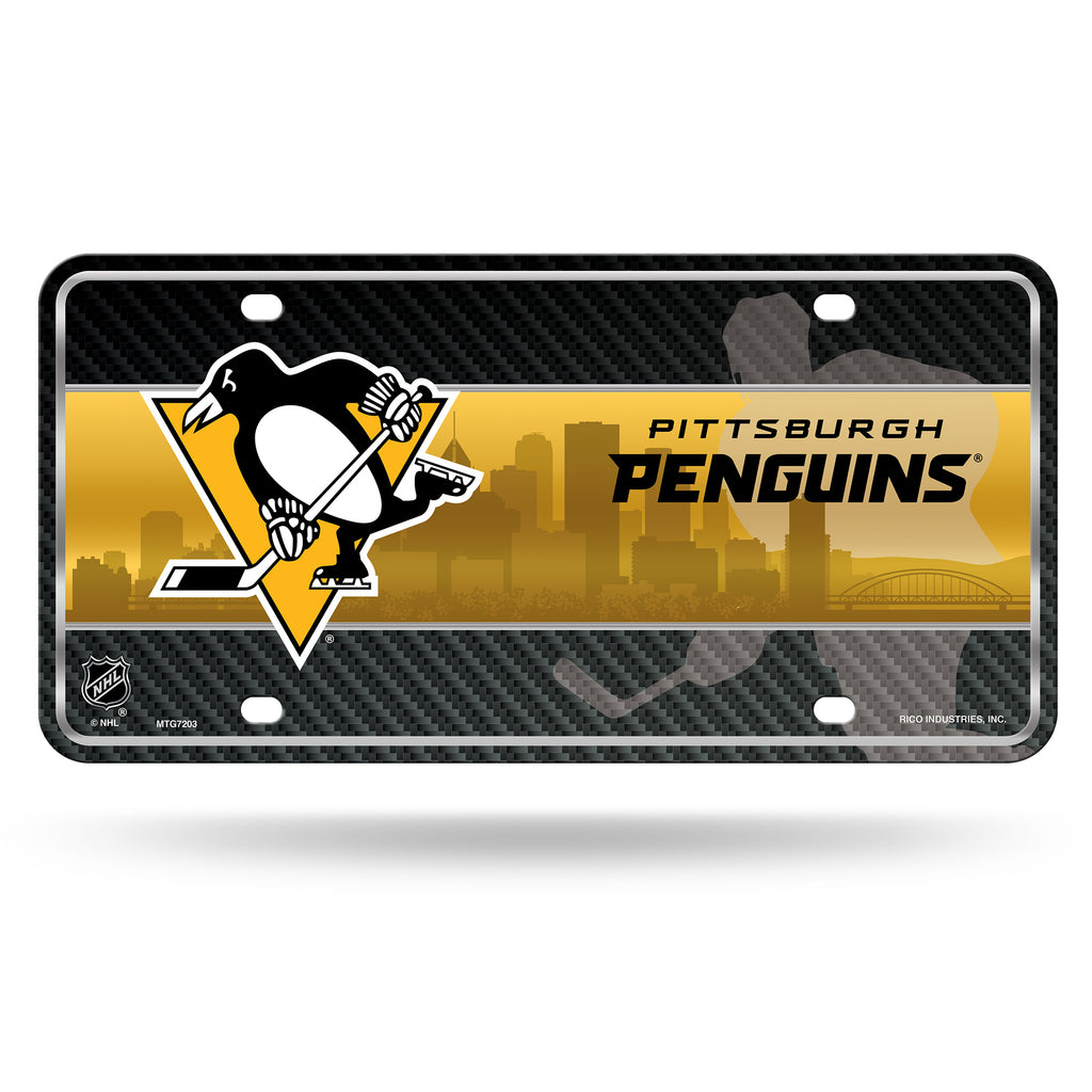 Rico NHL Pittsburgh Penguins Auto Metal Tag Car License Plate MTG