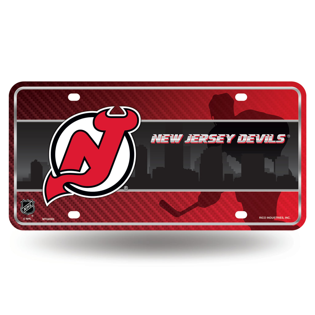 Rico NHL New Jersey Devils Auto Metal Tag Car License Plate MTG