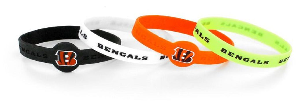 Aminco NFL Cincinnati Bengals 4-Pack Silicone Bracelets