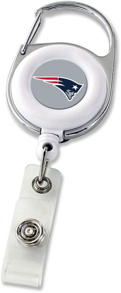 Aminco NFL New England Patriots Premium Retractable Deluxe Clip Badge Reel