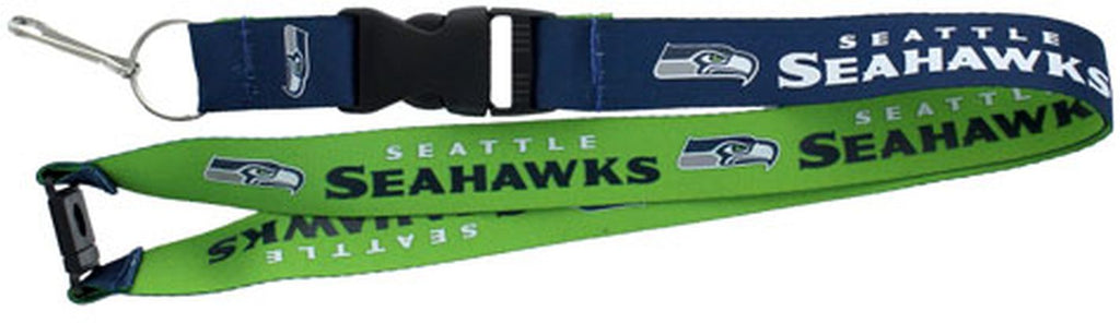 Aminco NFL Seattle Seahawks Reversible Lanyard Keychain Badge Holder