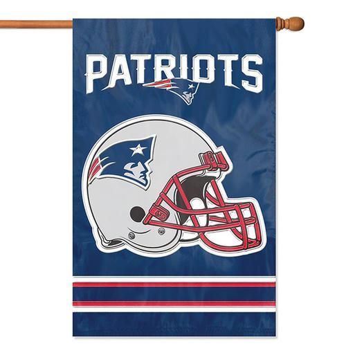 Party Animal NFL New England Patriots House Banner Flag Blue  28" x 44"