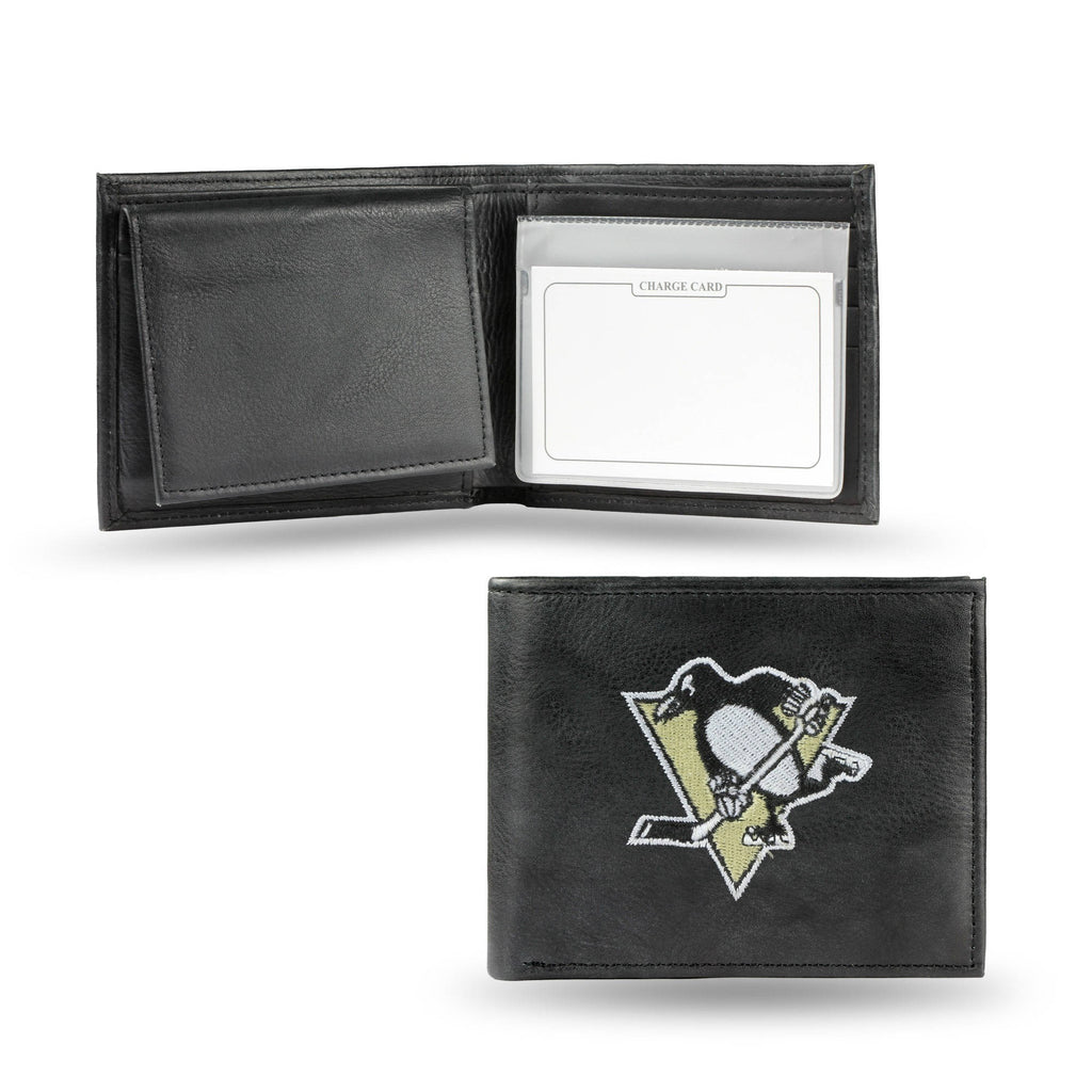 Rico NHL Pittsburgh Penguins  Embroidered Billfold Genuine Leather Wallet