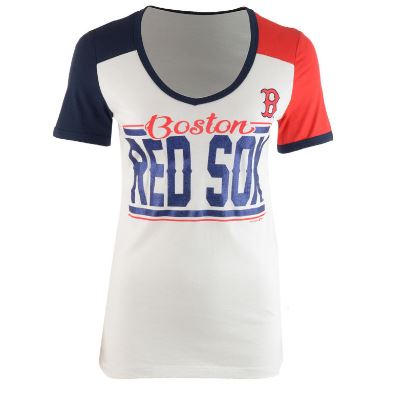 5th & Ocean MLB Women's Boston Red Sox Space Dye T-Shirt