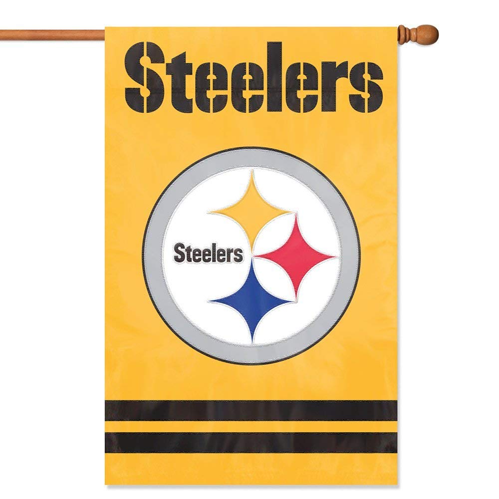 Party Animal NFL Pittsburgh Steelers 28 x 44 House Banner Flag Yellow