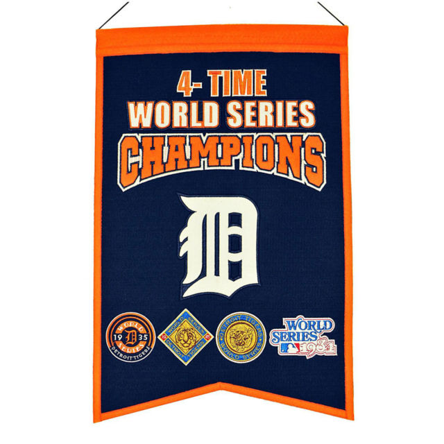 Winning Streak MLB Detroit Tigers World Series Champions Banner 14