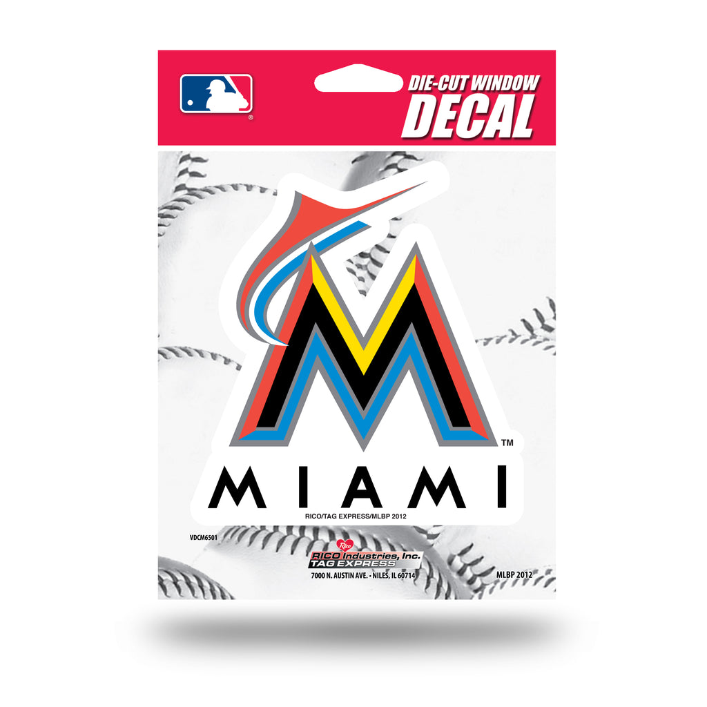 Rico MLB Miami Marlins Die Cut Auto Decal Car Sticker Medium VDCM