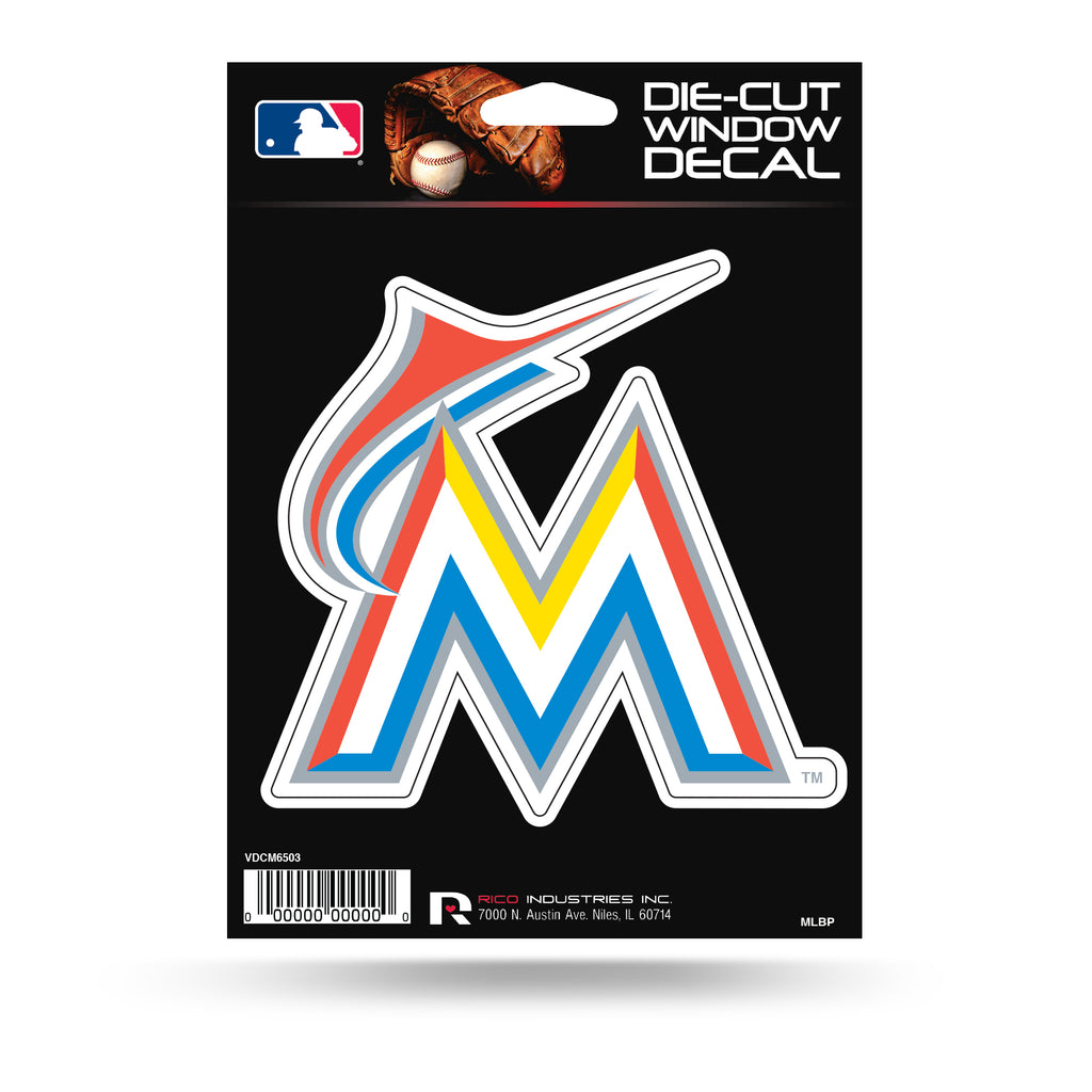 Rico MLB Miami Marlins Die Cut Auto Decal Car Sticker Medium VDCM03
