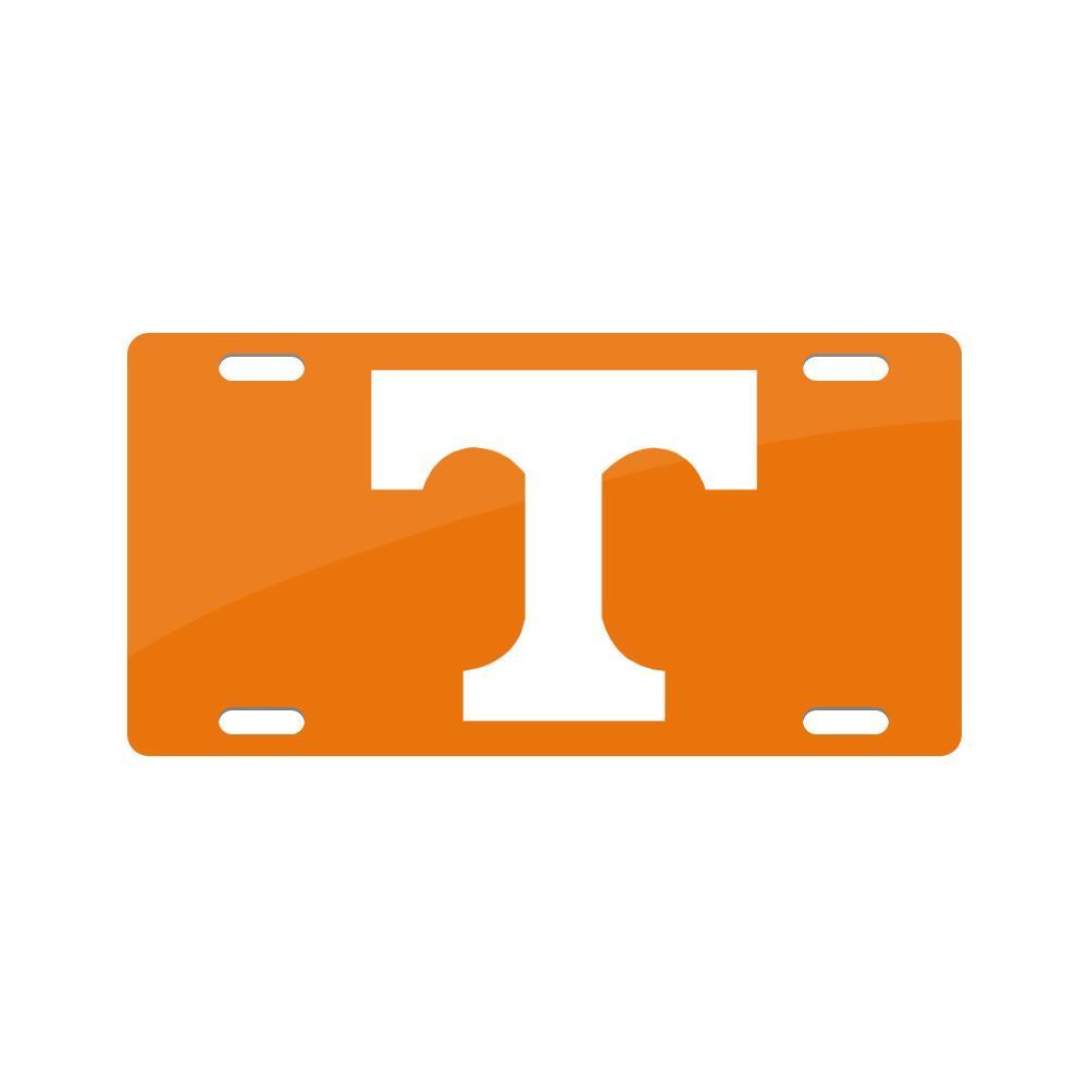 Jay Mac Sports NCAA Tennessee Volunteers Metal License Plate Orange