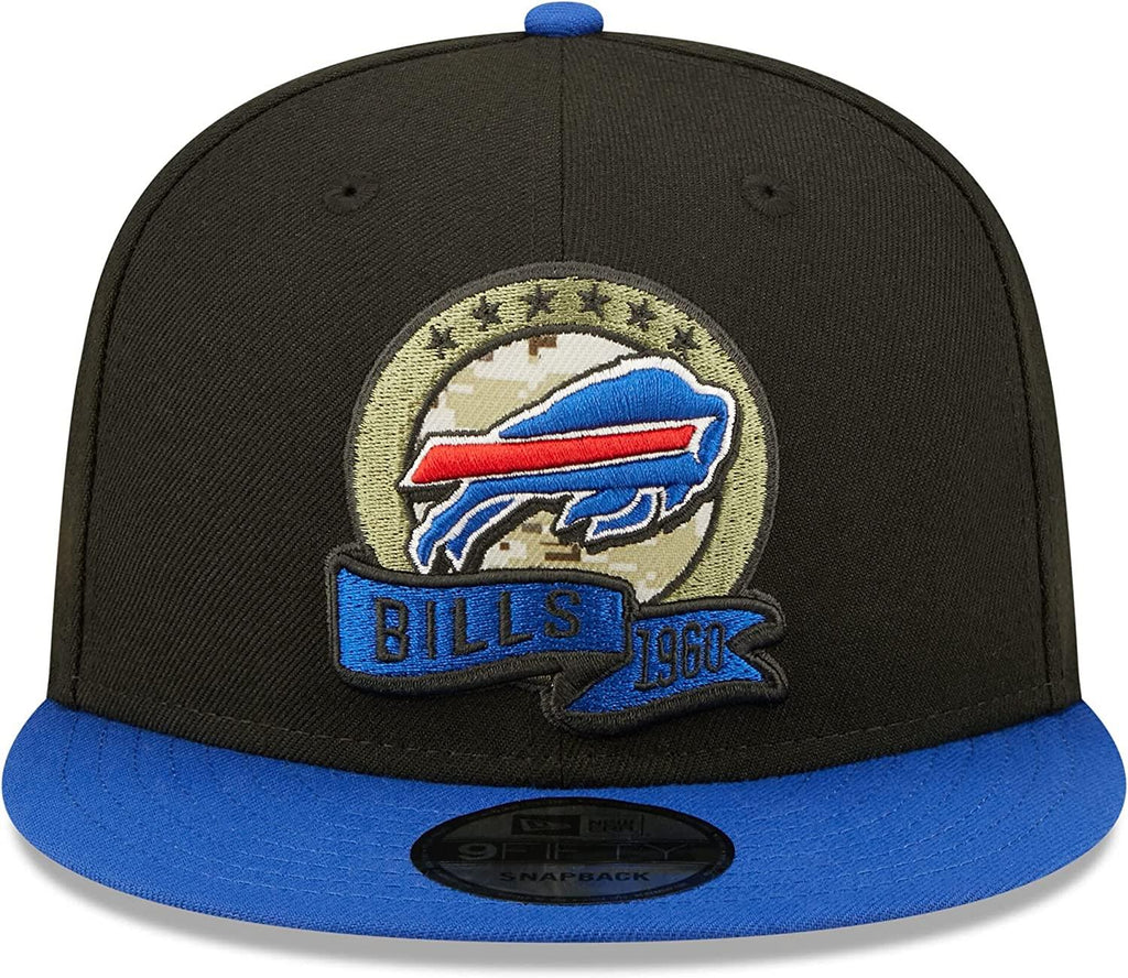 New Era NFL Men's Buffalo Bills 2022 Salute To Service 9FIFTY Snapback Hat Black/Royal OSFA