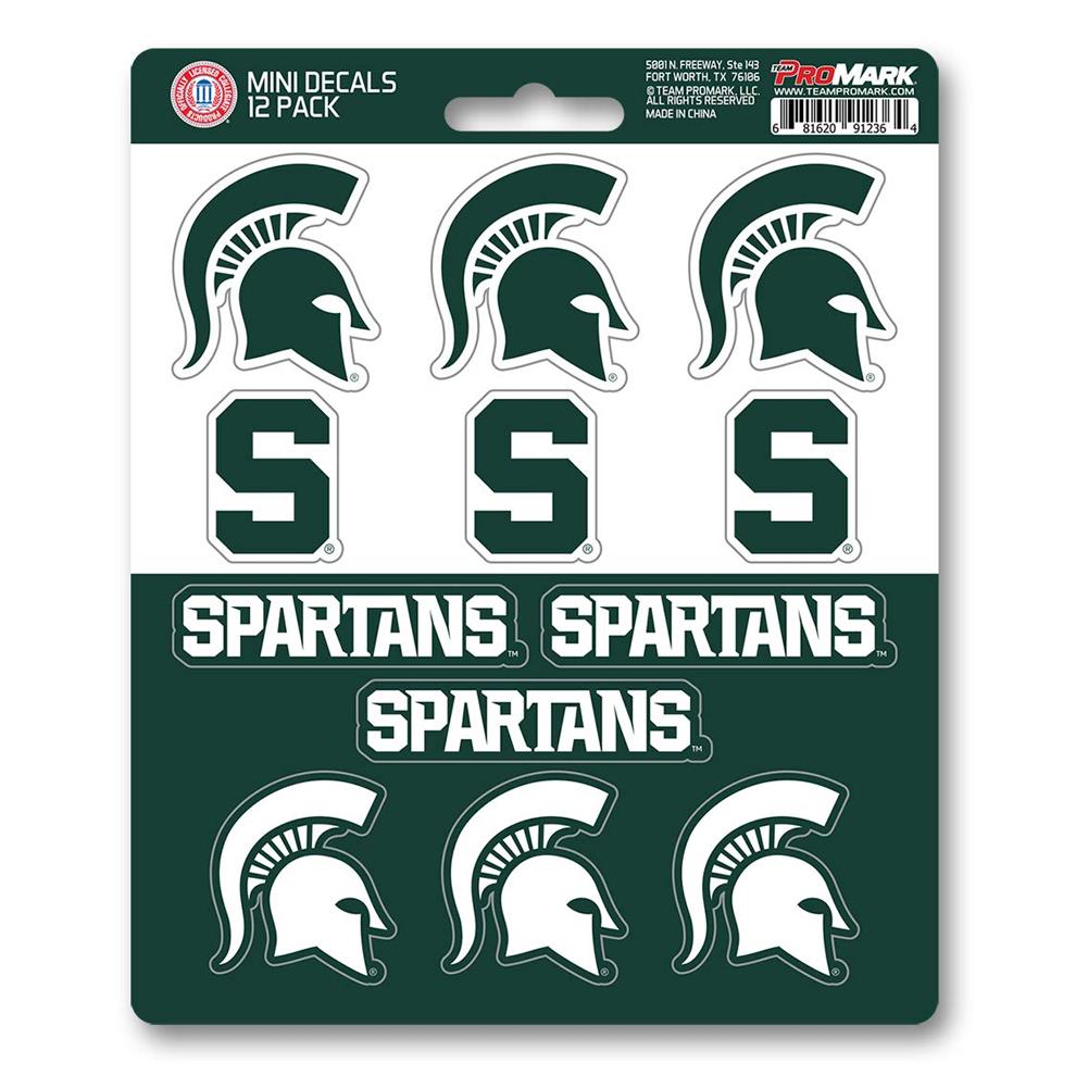Fanmats NCAA Michigan Spartans Mini Decals 12-Pack