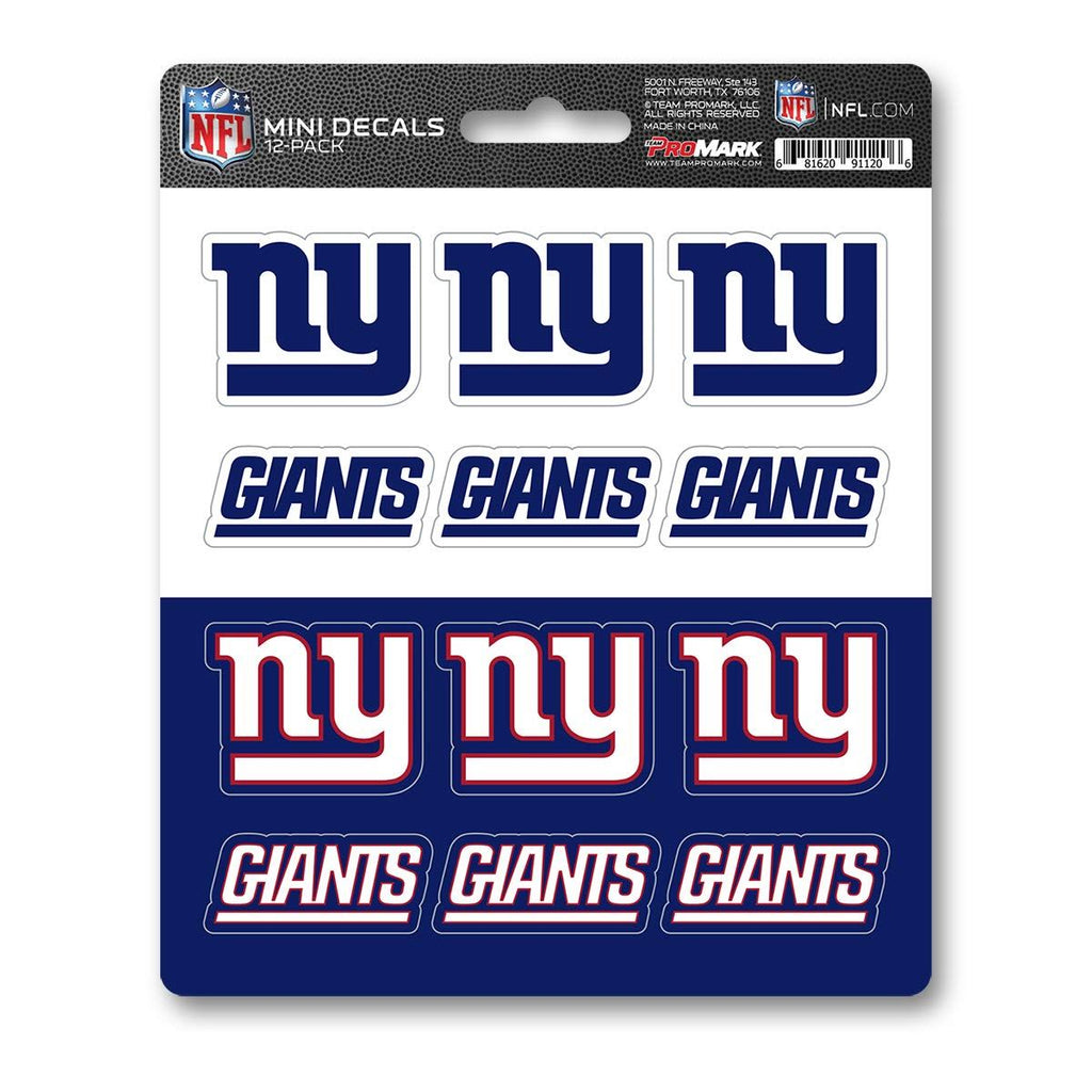 Fanmats NFL New York Giants Mini Decals 12-Pack