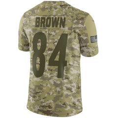 Nike NFL Men's #84 Pittsburgh Steelers Antonio Brown Salute To Service Limited Jersey Camo