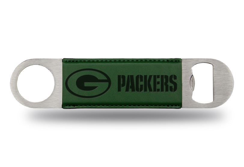Rico NFL Green Bay Packers Laser Engraved Bar Blade Bottle Opener Green