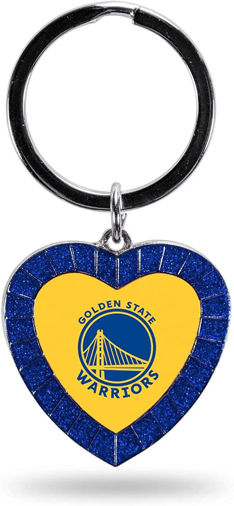 Rico NBA Golden State Warriors Rhinestone Heart Colored Keychain