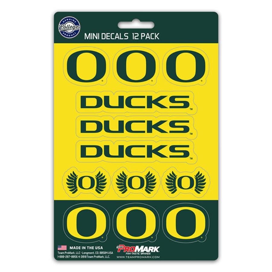 Fanmats NCAA Oregon Ducks Mini Decals 12-Pack
