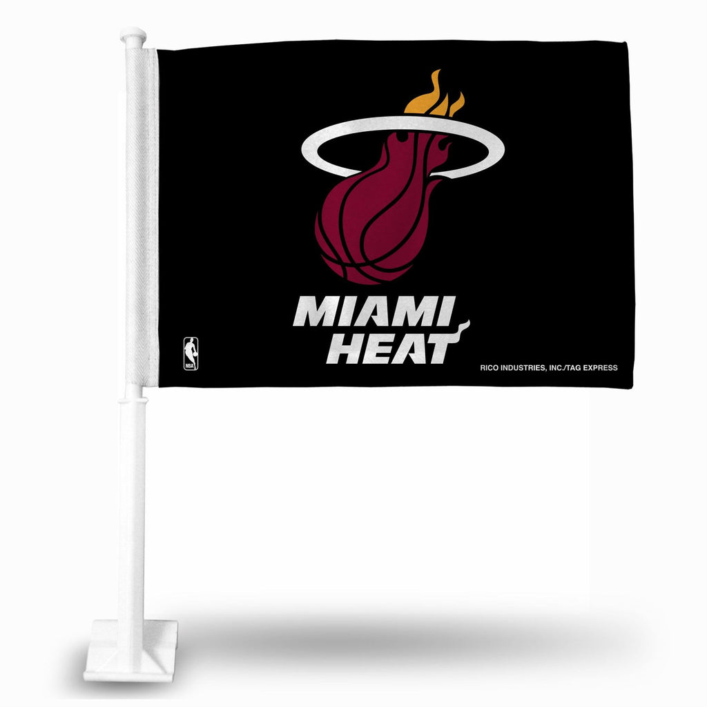 Rico NBA Miami Heat Car Flag Black 15" x 11"