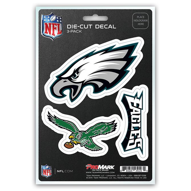 Promark NFL Philadelphia Eagles Team Decal - Pack of 3