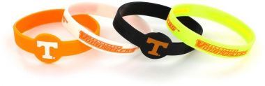 Aminco NCAA Tennessee Volunteers 4-Pack Silicone Bracelets