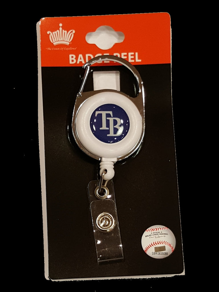 Aminco MLB Tampa Bay Rays Premium Retractable Deluxe Clip Badge Reel