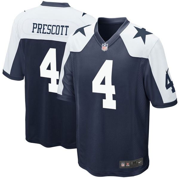 Nike NFL Men's #4 Dak Prescott Dallas Cowboys Throwback Game Jersey