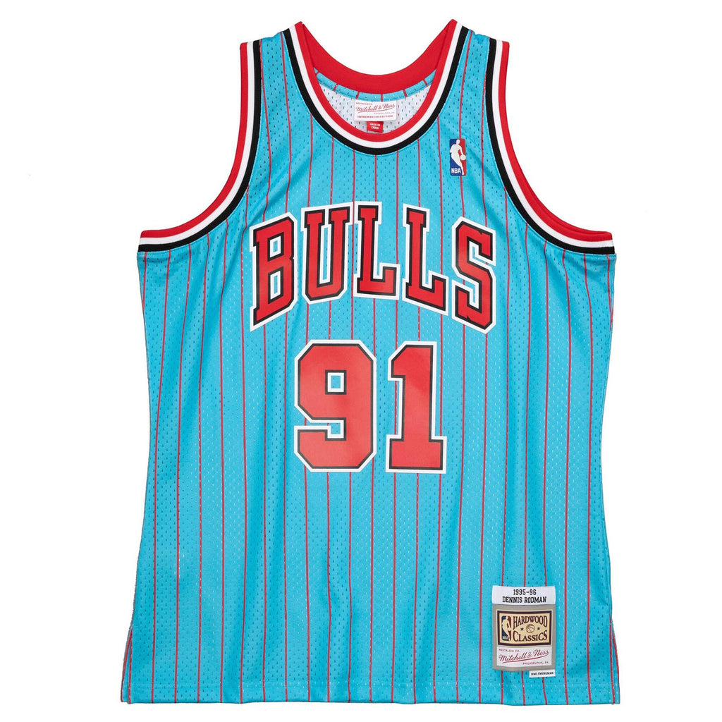 Mitchell & Ness NBA Men's Chicago Bulls Dennis Rodman 1995-96 Hardwood Classics Reload Swingman  Jersey