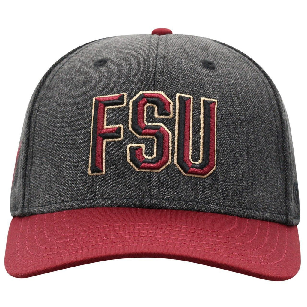 Top Of The World NCAA Men's Florida State Seminoles Chizil Adjustable Hat Charcoal/Garnet One Size