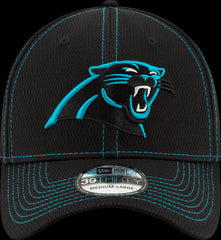 New Era NFL Men's Carolina Panthers 2019 Sideline Road Official 39THIRTY Flex Hat