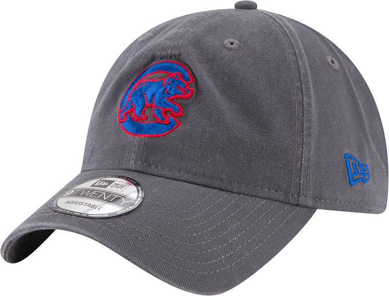 New Era Chicago Cubs Graphite Crawling Bear Logo Core Classic 9TWENTY Adjustable Hat