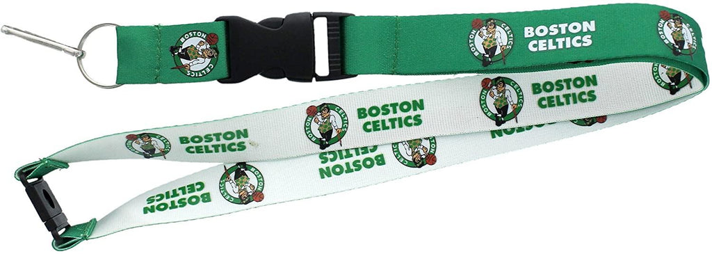 Aminco NBA Boston Celtics Reversible Lanyard Keychain Badge Holder With Safety Clip