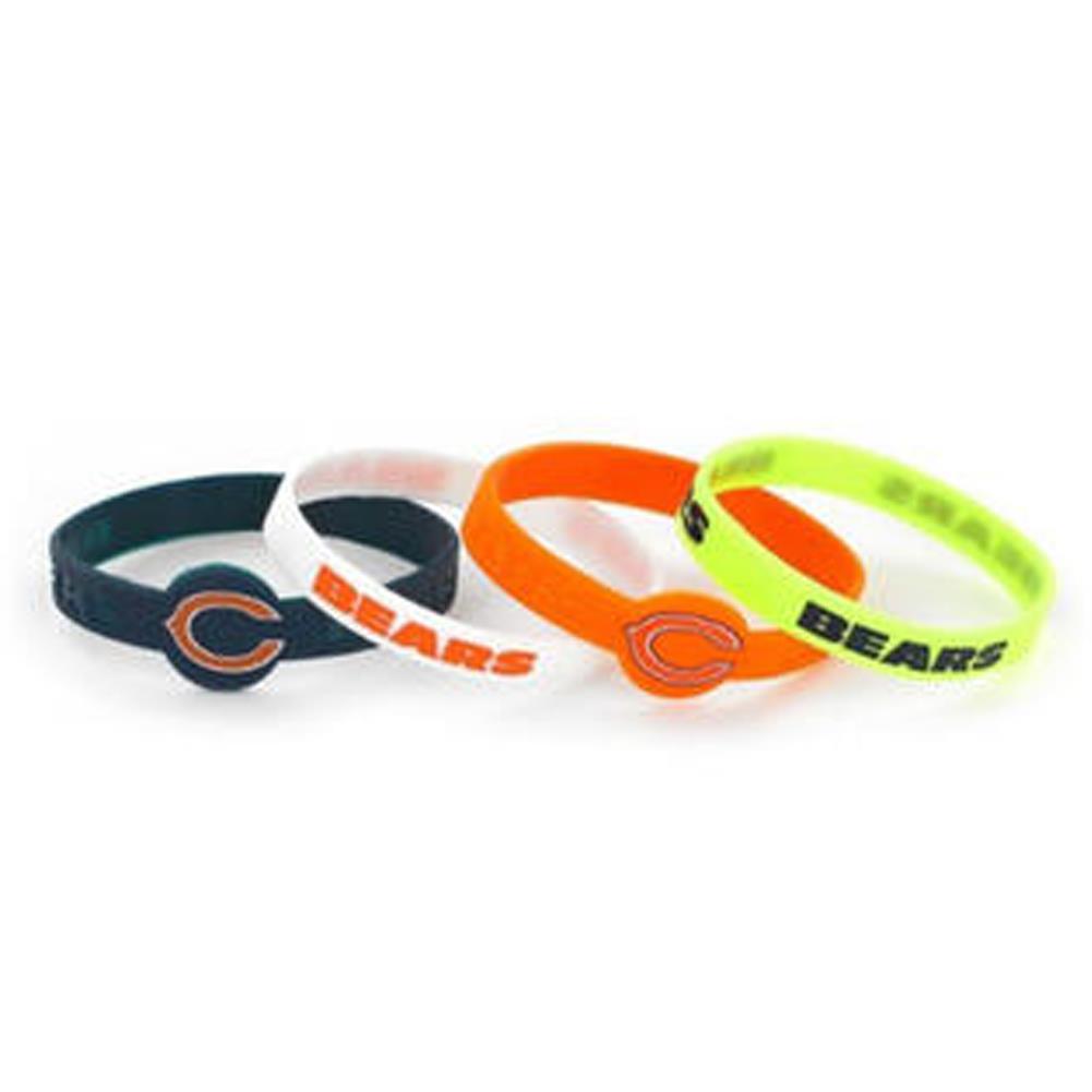 Aminco NFL Chicago Bears 4-Pack Silicone Bracelets