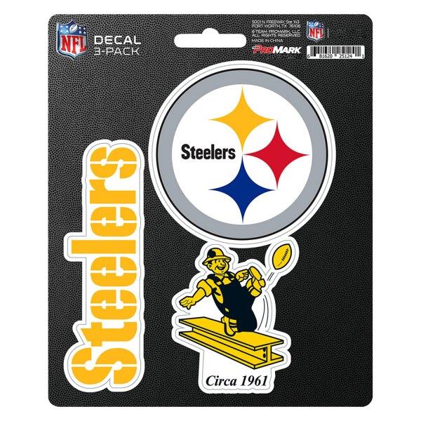 Fanmats NFL Pittsburgh Steelers Team Decal - Pack of 3