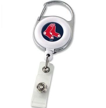 Aminco MLB Boston Red Sox Premium Retractable Deluxe Clip Badge Reel