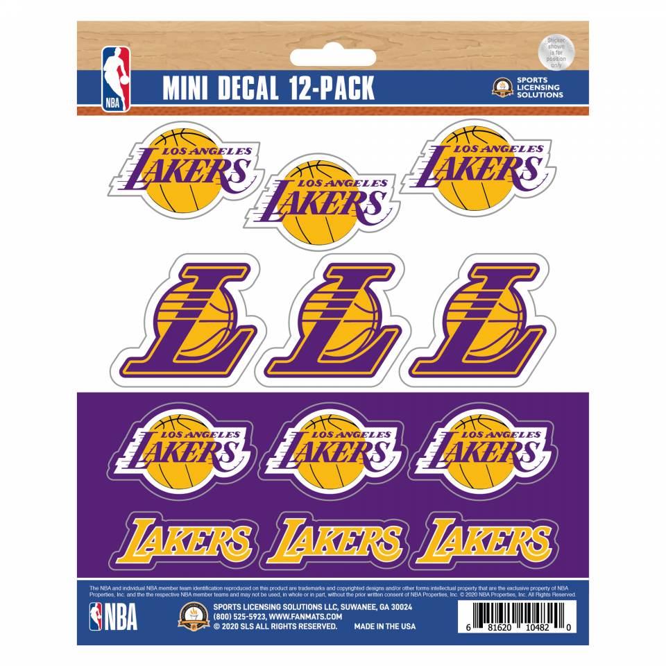 Fanmats NBA Los Angeles Lakers Mini Decals 12-Pack