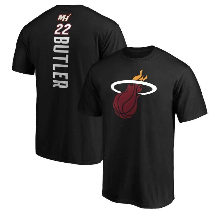 Fanatics Branded NBA Men's #22 Jimmy Butler Miami Heat Playmaker Name & Number T-Shirt