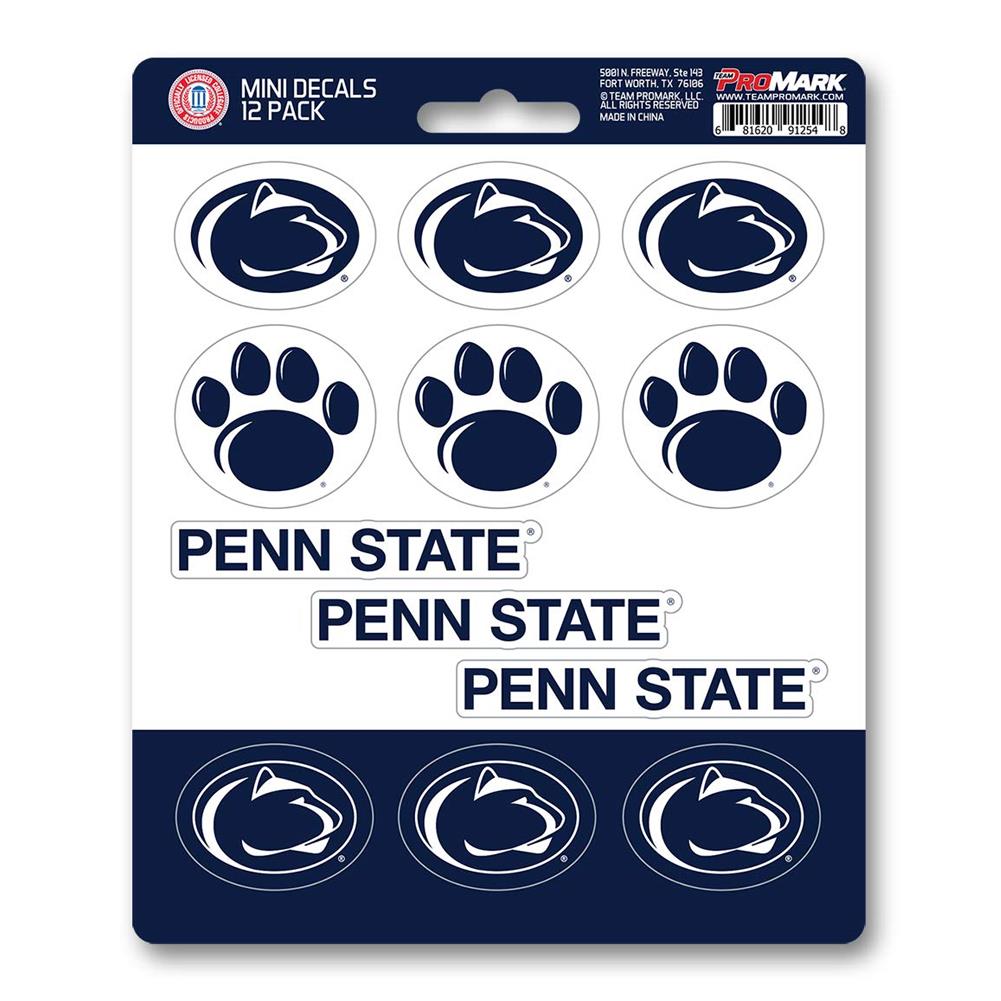 Fanmats NCAA Penn State Nittany Lions Mini Decals 12-Pack