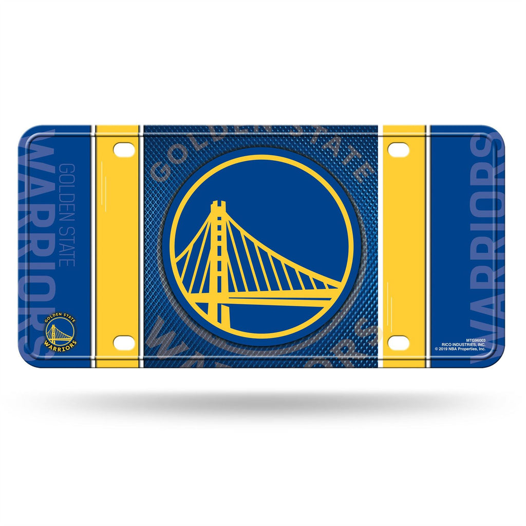 Golden State Warriors Team NBA Metal License Plate Frame for Front or Back  of Car Officially Licensed (Up Close)