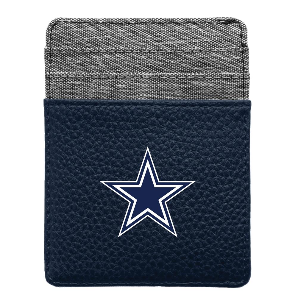 Little Earth NFL Unisex Dallas Cowboys Pebble Front Pocket Wallet Navy One Size