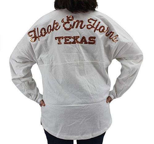 Pressbox NCAA Women's Texas Longhorns Bling Sweeper Long Sleeve T-Shirt