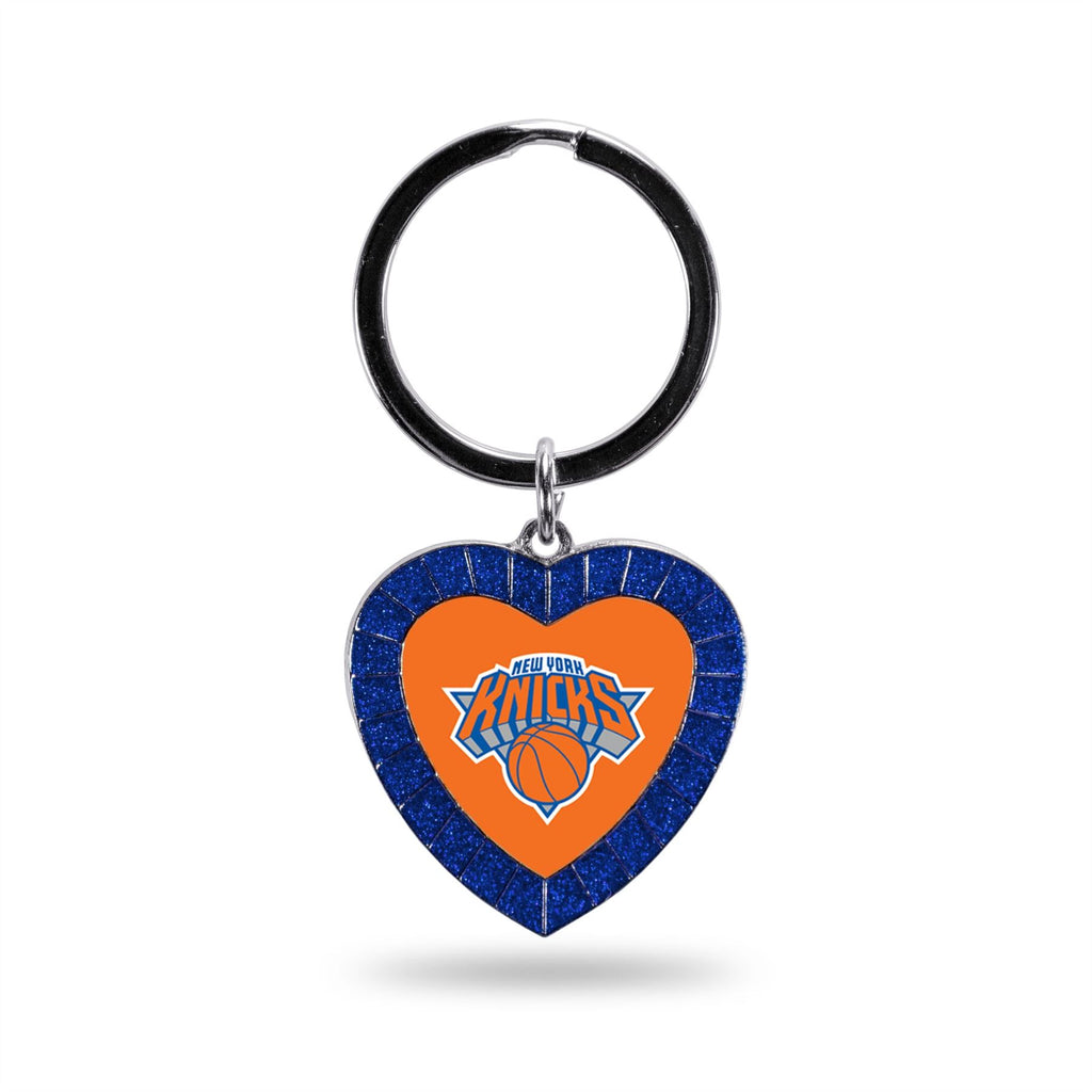 Rico NBA New York Knicks Rhinestone Heart Colored Keychain