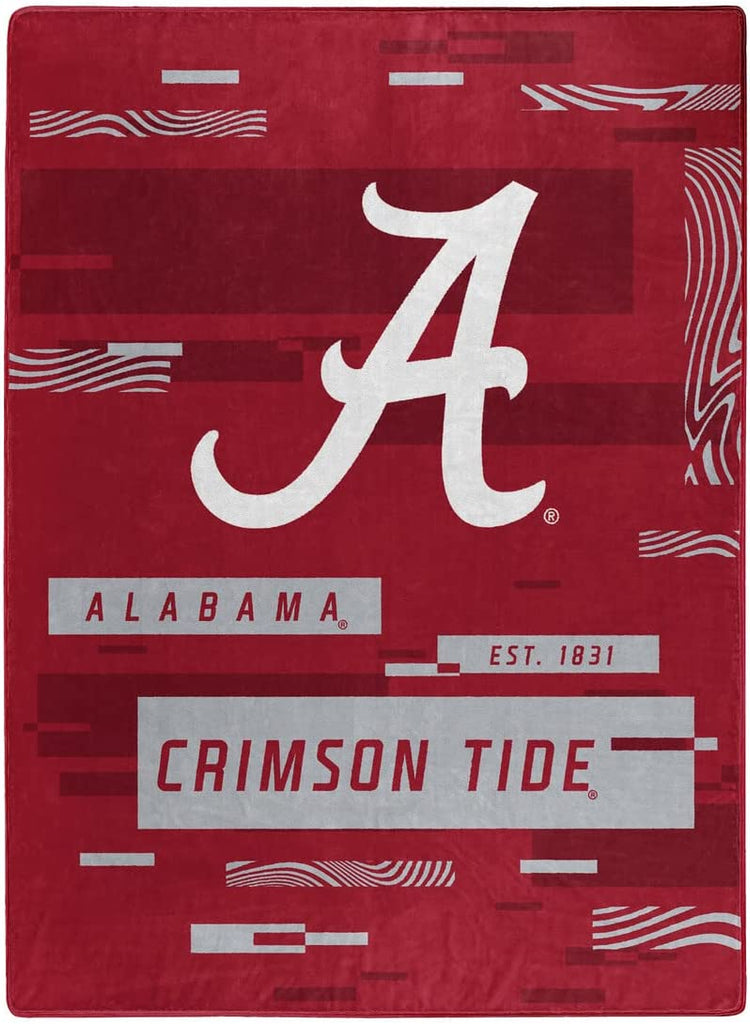The Northwest Company NCAA Alabama Crimson Tide Digitize Design Royal Plush Raschel Blanket